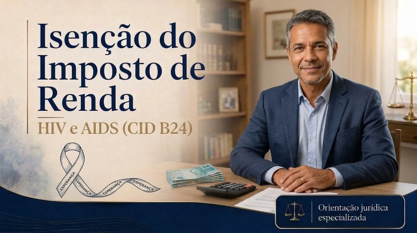 Capa do guia do CID B24: isenção do imposto de renda para quem vive com HIV e AIDS