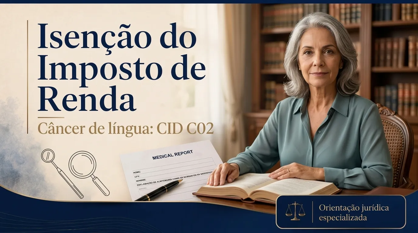 Capa do guia do CID C02: isenção do imposto de renda no câncer de língua, aposentado em consulta odontológica