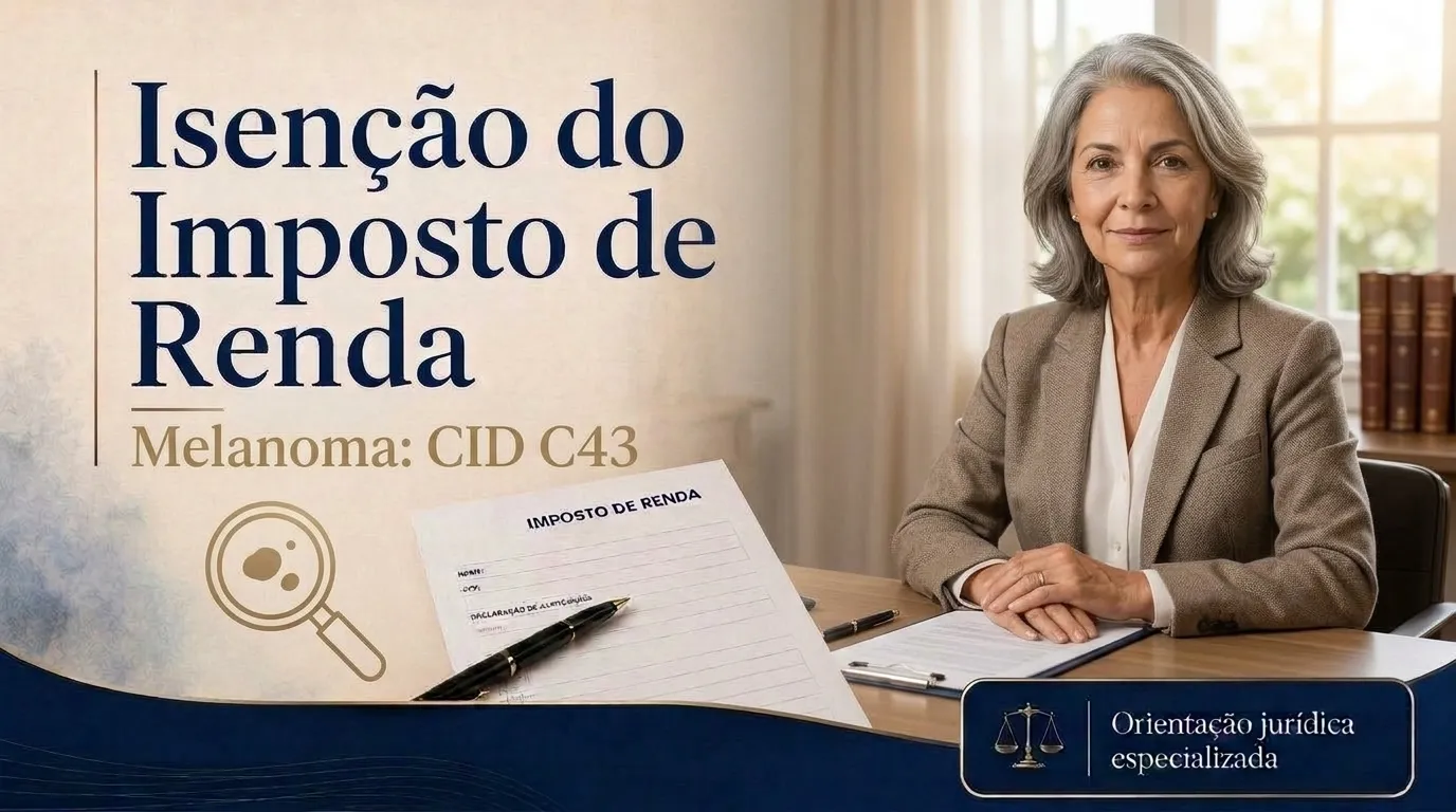 Capa do guia do CID C43: isenção do imposto de renda no melanoma maligno, aposentado em consulta dermatológica