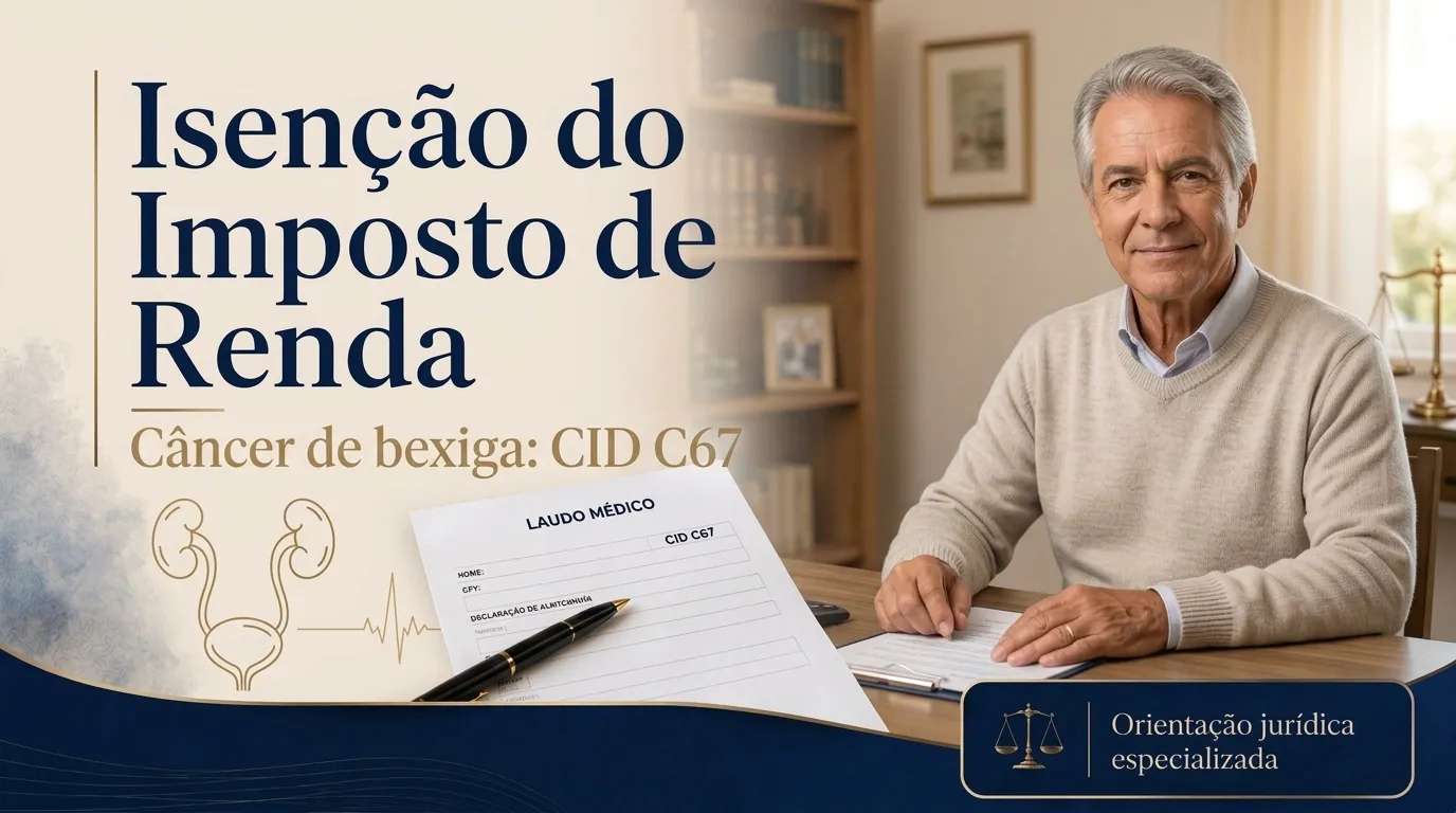 Capa do guia do CID C67: isenção do imposto de renda no câncer de bexiga, aposentado idoso