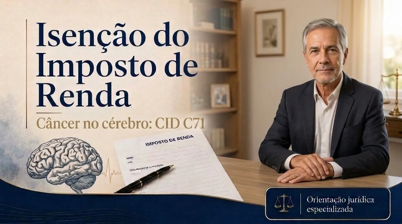 Capa do guia do CID C71: isenção do imposto de renda no tumor cerebral maligno, paciente e cuidador