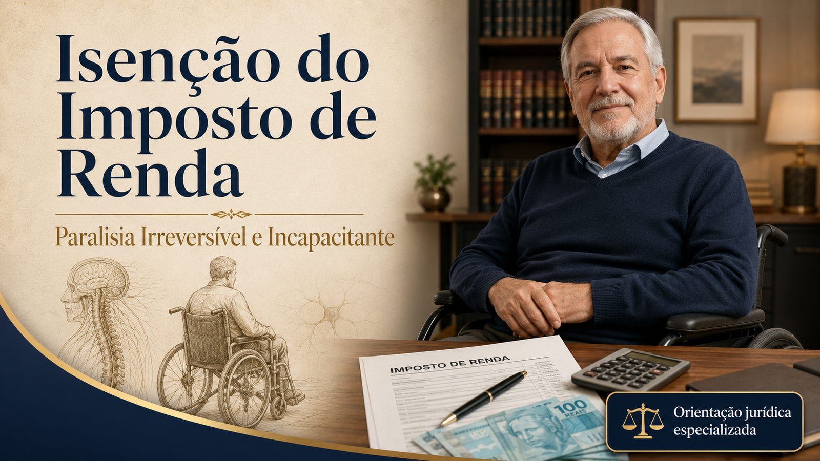 Paralisia irreversível e incapacitante dá isenção do Imposto de Renda?